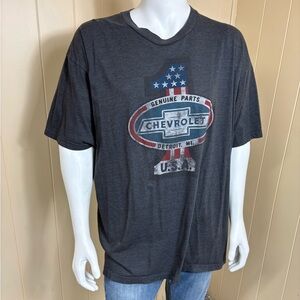 Chevrolet USA Short Sleeve T Shirt Mens 3XL Dark Gray #1 GM Genuine Parts